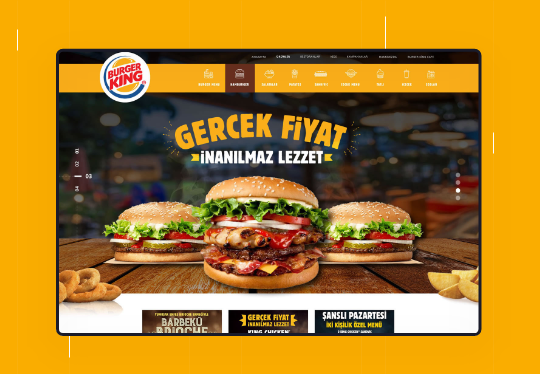 Burger King Restaurant Web Tasarım