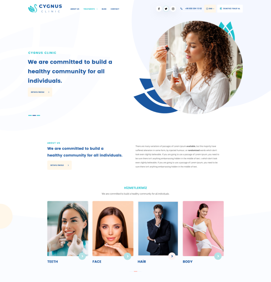 Cygnus Klinik Sağlık Turizm Web Tasarım & Yazılım